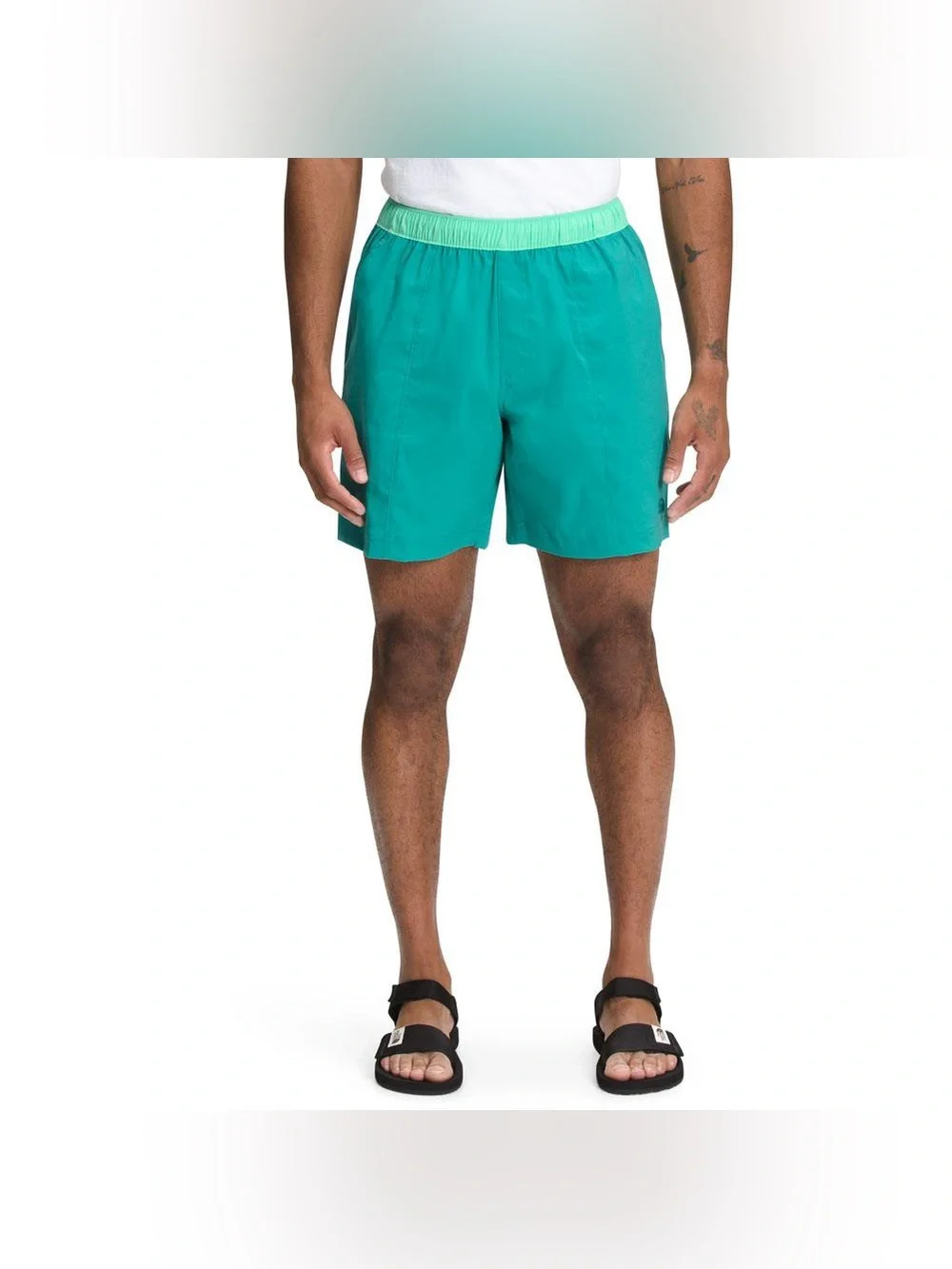The North Face Class V Pull-On Shorts in Green Mist side XXL